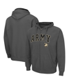 COLOSSEUM MEN'S CHARCOAL ARMY BLACK KNIGHTS ARCH LOGO 3.0 FULL-ZIP HOODIE