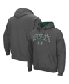 Colosseum Men's Charcoal Hawaii Warriors Arch And Logo Pullover Hoodie In Charcoal