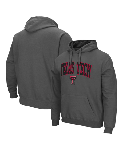 Colosseum Men's Texas Tech Red Raiders Arch Logo 3.0 Pullover Hoodie In Charcoal