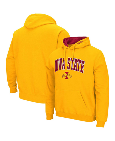 COLOSSEUM MEN'S GOLD IOWA STATE CYCLONES ARCH LOGO 3.0 PULLOVER HOODIE