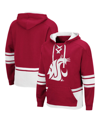 COLOSSEUM MEN'S CRIMSON WASHINGTON STATE COUGARS LACE UP 3.0 PULLOVER HOODIE
