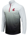 COLOSSEUM MEN'S GRAY WASHINGTON STATE COUGARS MAGIC TEAM LOGO QUARTER-ZIP JACKET