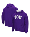 Colosseum Men's Purple Tcu Horned Frogs Arch Logo 3.0 Pullover Hoodie In Purple