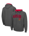 COLOSSEUM MEN'S CHARCOAL MARYLAND TERRAPINS ARCH LOGO 3.0 FULL-ZIP HOODIE