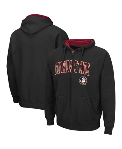 Colosseum Men's Black Florida State Seminoles Arch Logo 3.0 Full-zip Hoodie