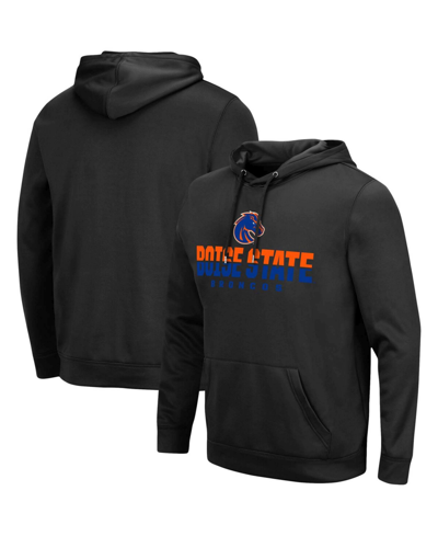 Colosseum Men's Black Boise State Broncos Lantern Pullover Hoodie