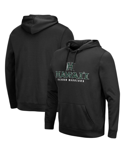 Colosseum Men's Black Hawaii Warriors Lantern Pullover Hoodie