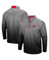 Colosseum Men's Heathered Gray Iowa State Cyclones Sitwell Sublimated Quarter-zip Pullover Jacket In Heathered Gray