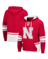 Colosseum Men's Nebraska Huskers Lace Up 3.0 Pullover Hoodie In Scarlet