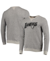 JUNK FOOD MEN'S HEATHERED GRAY LOS ANGELES LAKERS MARLED FRENCH TERRY PULLOVER SWEATSHIRT
