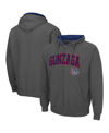 COLOSSEUM MEN'S CHARCOAL GONZAGA BULLDOGS ARCH LOGO 3.0 FULL-ZIP HOODIE