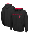 Colosseum Men's Black San Diego State Aztecs Arch Logo 3.0 Full-zip Hoodie In Black