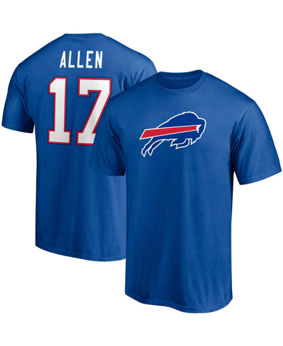 Fanatics Men's Josh Allen Royal Buffalo Bills Player Icon Name And Number T-shirt