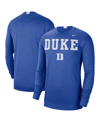 NIKE MEN'S ROYAL DUKE BLUE DEVILS 2021/22 BASKETBALL TEAM SPOTLIGHT PERFORMANCE LONG SLEEVE T-SHIRT