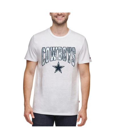 TOMMY HILFIGER MEN'S TOMMY HILFIGER WHITE DALLAS COWBOYS EMBROIDERED PATCH T-SHIRT