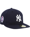 New Era Men's Navy New York Yankees 9/11 Memorial Side Patch 59fifty Fitted Hat In Navy
