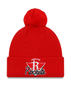 New Era Men's Red Houston Rockets 2021 Nba Tip-off Team Color Pom Cuffed Knit Hat In Red