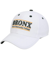 GAME MEN'S WHITE BRONX COMMUNITY COLLEGE BRONCOS BRONX CLASSIC BAR ADJUSTABLE SNAPBACK HAT
