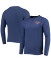 JUNK FOOD MEN'S NAVY CHICAGO BEARS THERMAL HENLEY LONG SLEEVE T-SHIRT