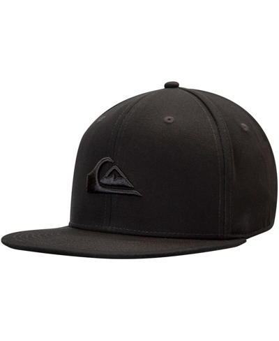 Quiksilver Men's Black Logo Chompers Snapback Hat