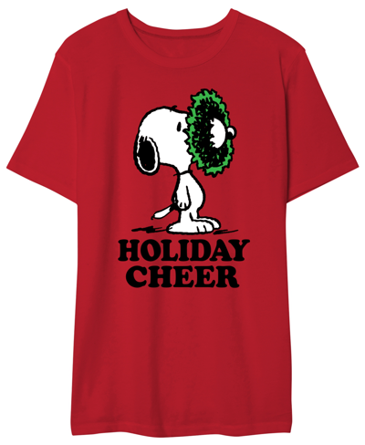 Hybrid Snoopy Holiday Cheer Men's Graphic T-shirt In Snoopy Holiday Cheer Mens Graphic T-shir