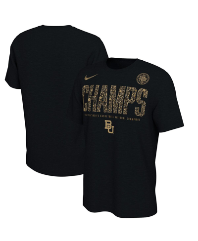 Nike Men's Black Baylor Bears 2021 Ncaa Men's Basketball National Champions Locker Room T-shirt