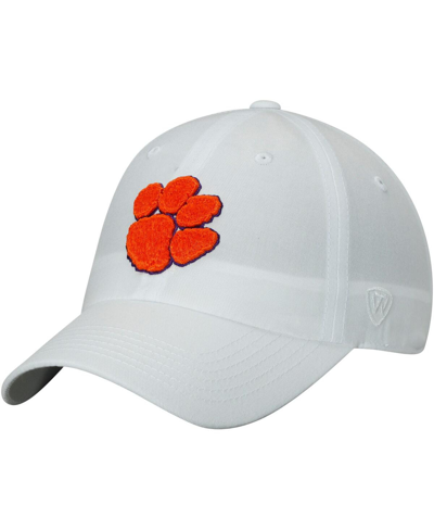 Top Of The World Men's White Clemson Tigers Primary Logo Staple Adjustable Hat