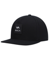 RVCA MEN'S BLACK SQUARE SNAPBACK HAT