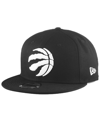 New Era Toronto Raptors Ball Logo 9fifty Snapback Cap In Black