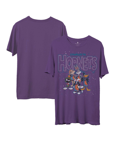 Junk Food Men's Purple Charlotte Hornets Space Jam 2 Home Squad Advantage T-shirt