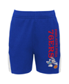 OUTERSTUFF BIG BOYS AND GIRLS ROYAL PHILADELPHIA 76ERS SPACE JAM 2 SLAM DUNK MESH SHORTS