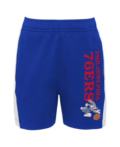 Outerstuff Youth Royal Philadelphia 76ers Space Jam 2 Slam Dunk Mesh Shorts