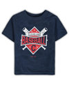 Outerstuff Toddler Boys And Girls Navy Cleveland Indians Diamond Bats T-shirt In Navy