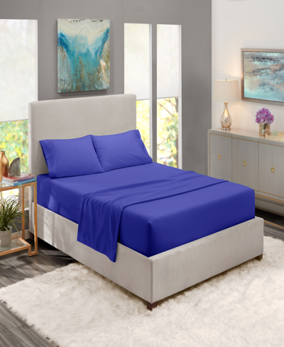 Nestl Bedding Premier Collection Deep Pocket 4 Piece Sheet Set, Full In Royal Blue