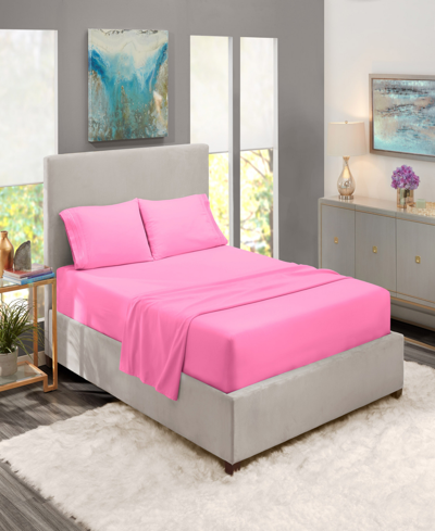 Nestl Bedding Premier Collection Deep Pocket 3 Piece Bed Sheet Set, Twin In Pink