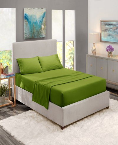 Nestl Bedding Premier Collection Deep Pocket 3 Piece Bed Sheet Set, Twin In Calla Green