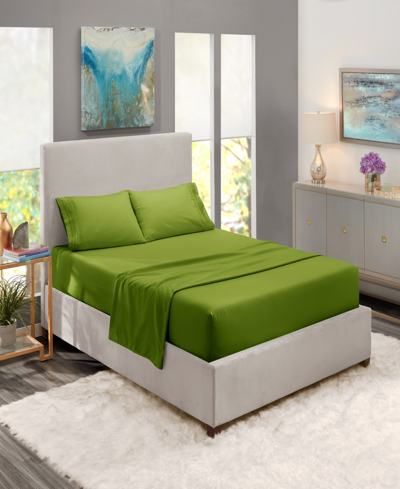 Nestl Bedding Premier Collection Deep Pocket 3 Piece Sheet Set, Twin In Calla Green
