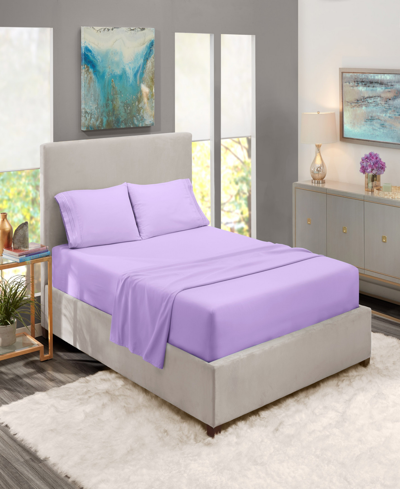 Nestl Bedding Premier Collection Deep Pocket 3 Piece Bed Sheet Set, Twin In Lavender