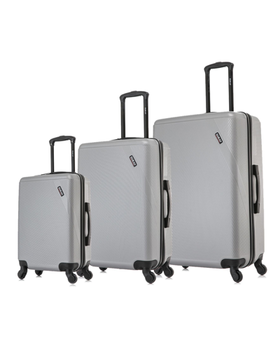 DUKAP INUSA DISCOVERY LIGHTWEIGHT HARDSIDE SPINNER LUGGAGE SET, 3 PIECE