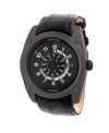 Heritor Automatic Daniels Black Leather Watches 43mm In Black