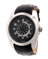 Heritor Automatic Daniels Silver & Black Leather Watches 43mm In Black