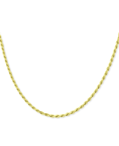 Giani Bernini Rope Link 20" Chain Necklace In 18k Gold-plated Sterling Silver, Created For Macy's In Gold Over Silver