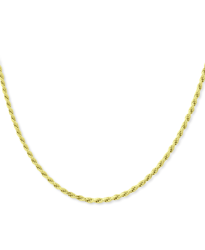 Giani Bernini Rope Link 18" Chain Necklace In 18k Gold-plated Sterling Silver, Created For Macy's In Gold Over Silver