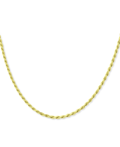 Giani Bernini Rope Link 16" Chain Necklace In 18k Gold-plated Sterling Silver, Created For Macy's In Gold Over Silver