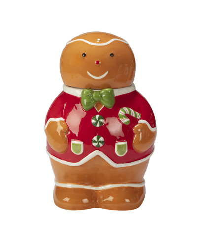 Certified International Holiday Magic Gingerbread 3d Cookie Jar In Beige