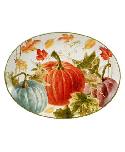 Certified International Autumn Harvest Oval Platter In Multi