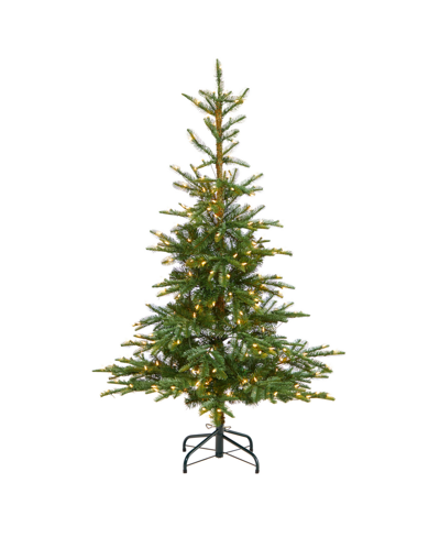 Nearly Natural Layered Washington Spruce Artificial Christmas Tree With 200 Clear Lights And 385 Bendable Branches, In Green