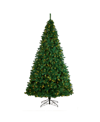 Nearly Natural Northern Tip Artificial Christmas Tree With 800 Clear Led Lights And 2200 Bendable Branches, 10' In Green