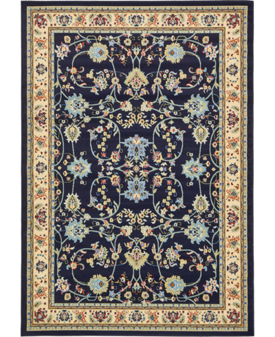 Bayshore Home Arnav Arn1 7' X 10' Area Rug In Navy Blue