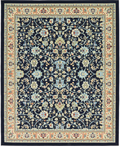 Bayshore Home Arnav Arn1 8' X 10' Area Rug In Navy Blue
